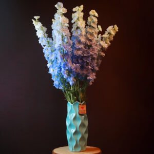 Blue Delphinium Flower Vase