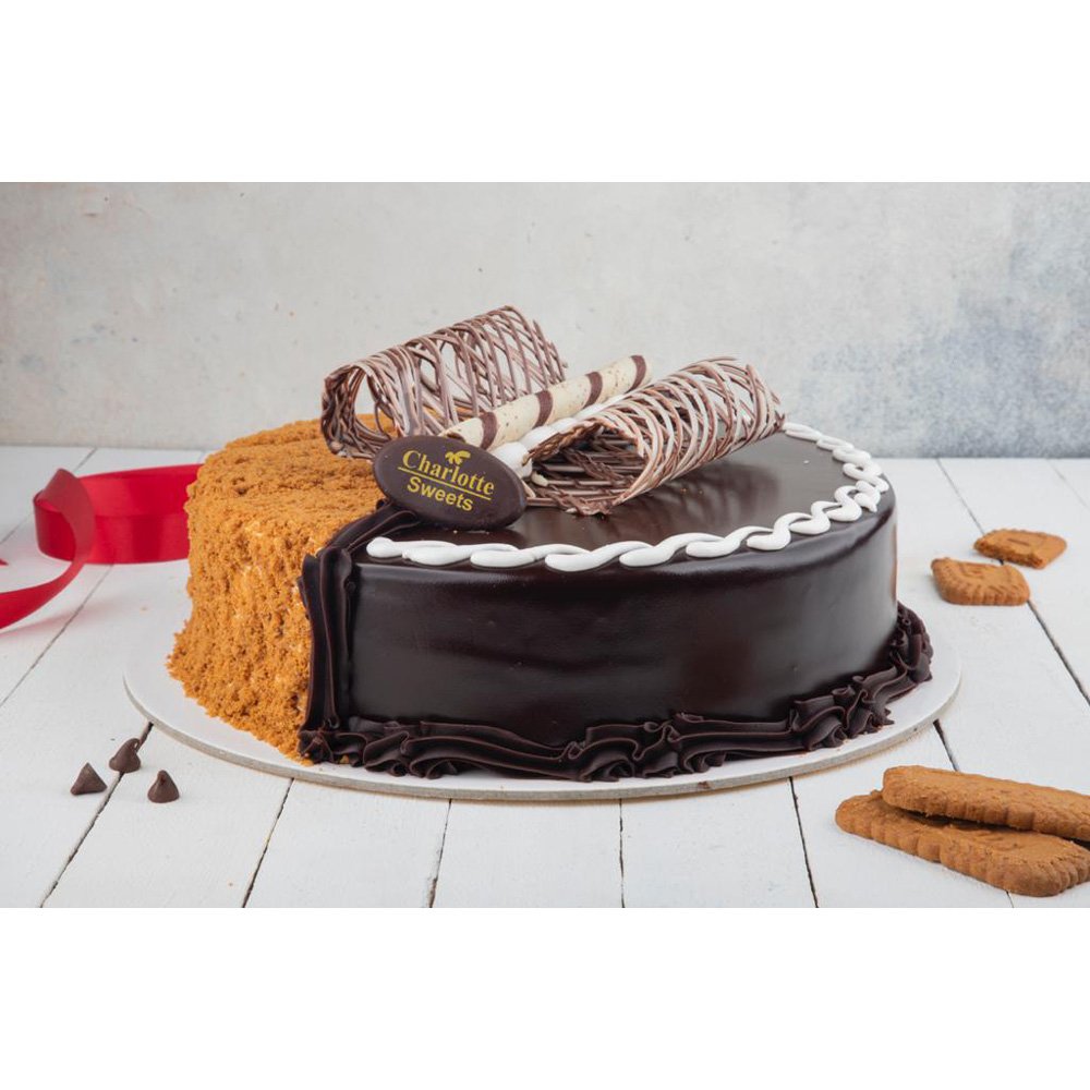Half chocolate half Lotus Cake