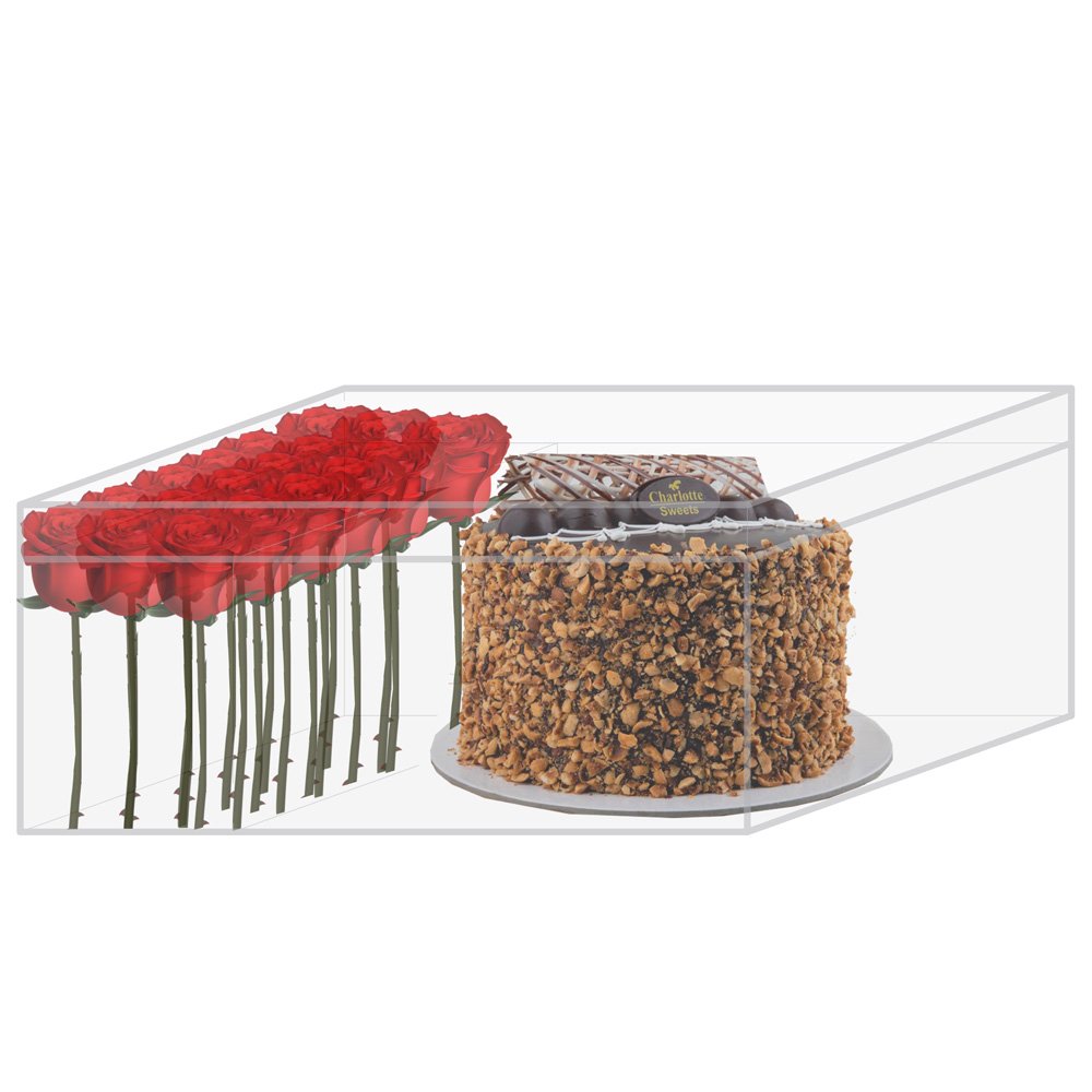 Cake and Flowers Acrylic Box