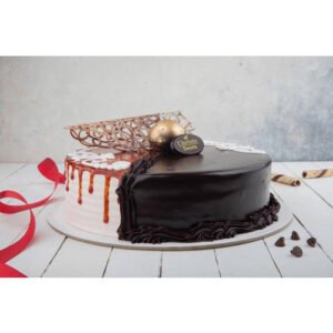 Half Caramel Half Chocolate Cake