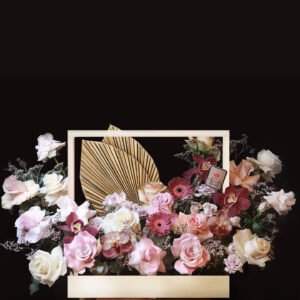 off-white leather basket