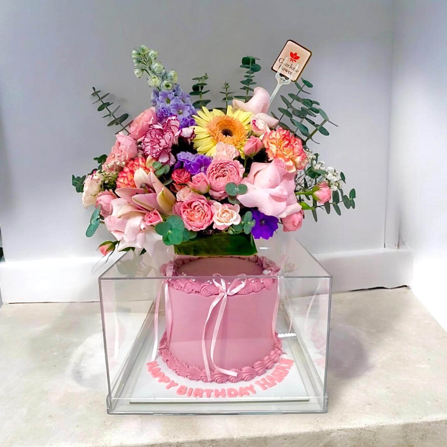 Birthday Cake and Flowers Box