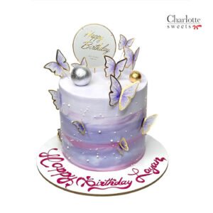 butterfly purple cake