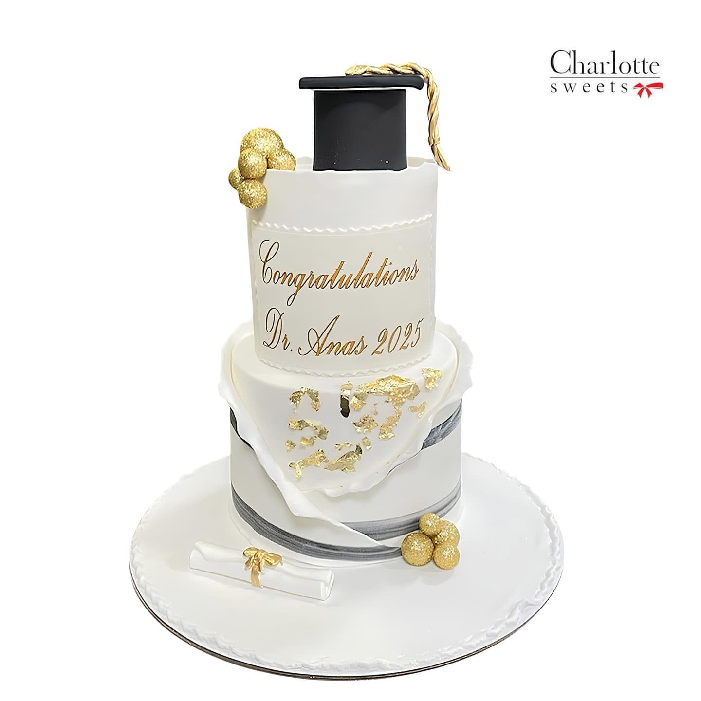 2 Tier Graduation Cake