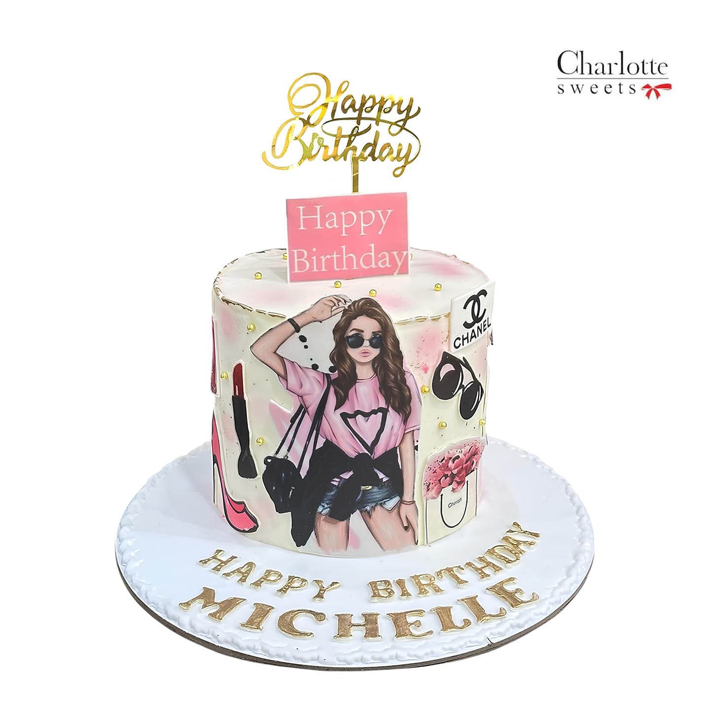 Girly Birthday Cake