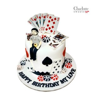Happy Birthday Poker Cake