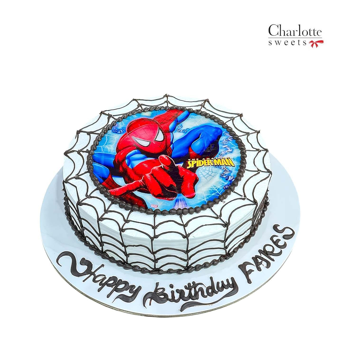 Spiderman Cake With Photo