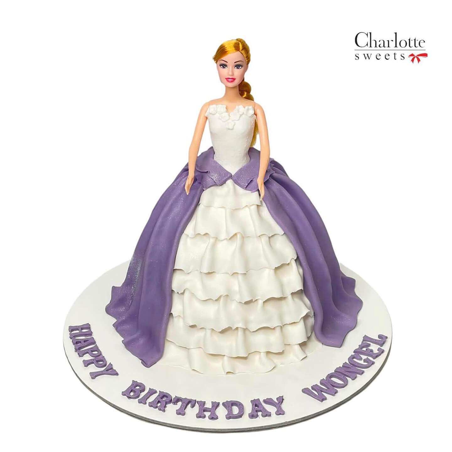 Purple Barbie Cake