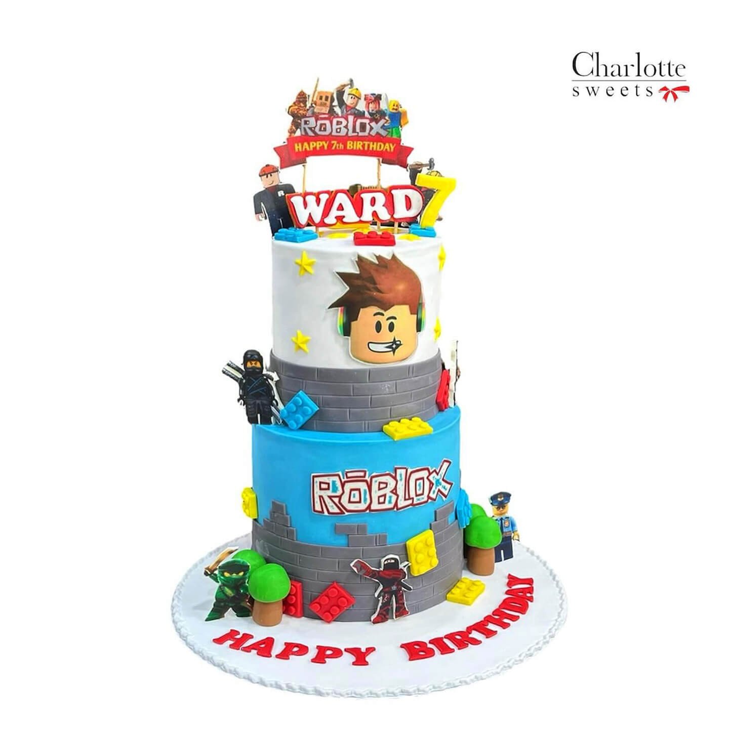 2 Tier Roblox Cake