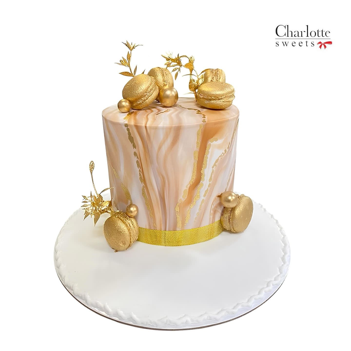 Rose Gold and Gold Cake