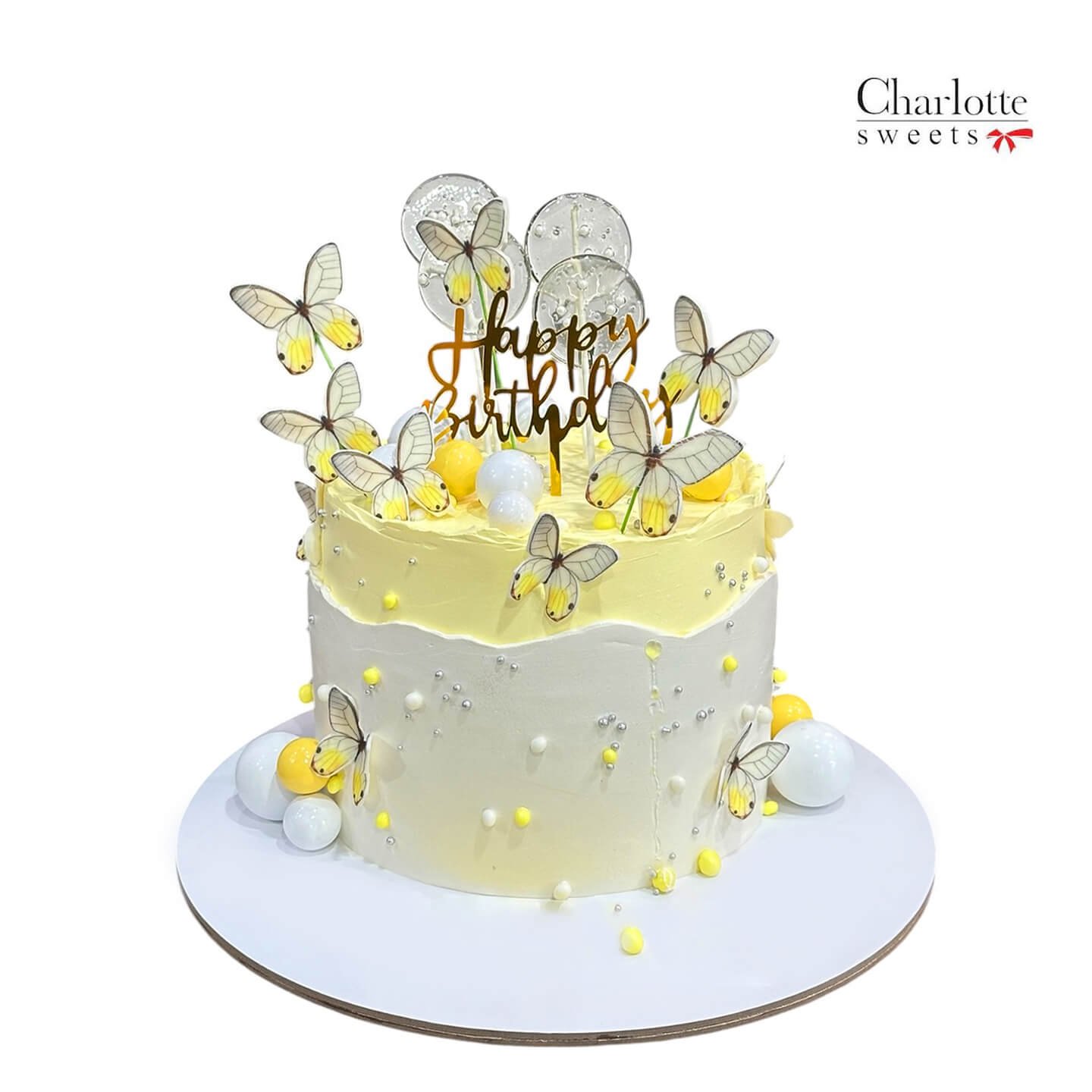 Yellow Butterfly Cake