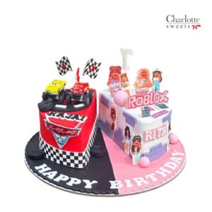 Half Cars Half Roblox Cake