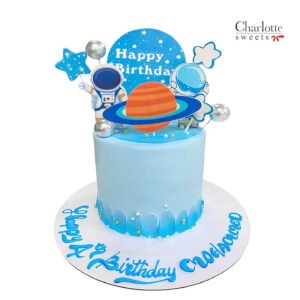 Astronaut Theme Cake