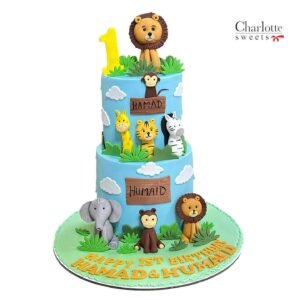 2 Tier Jungle Cake