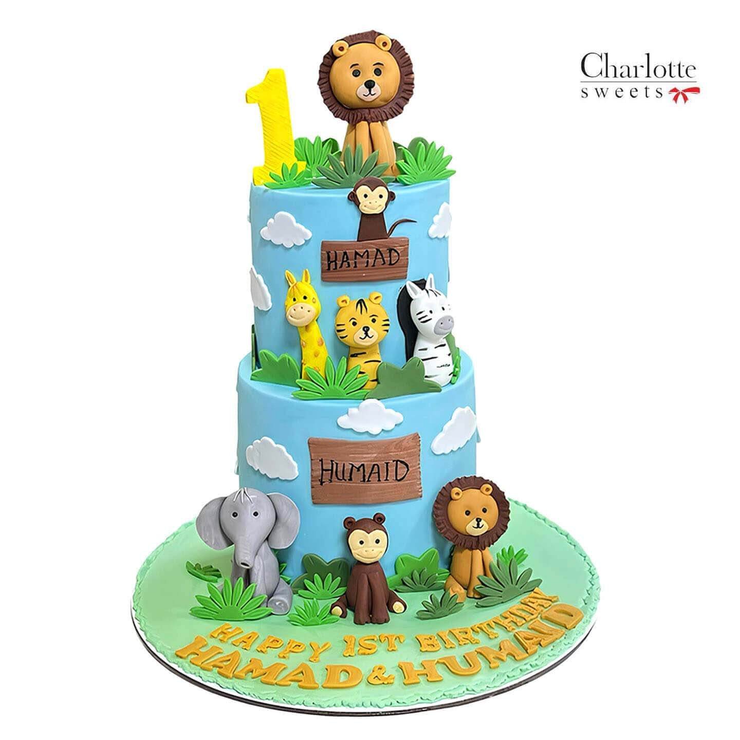 2 Tier Jungle Cake