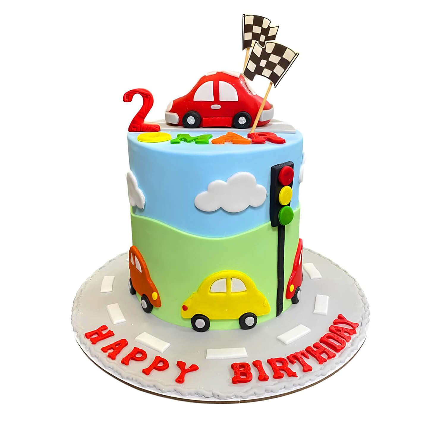 Car Race Cake Design