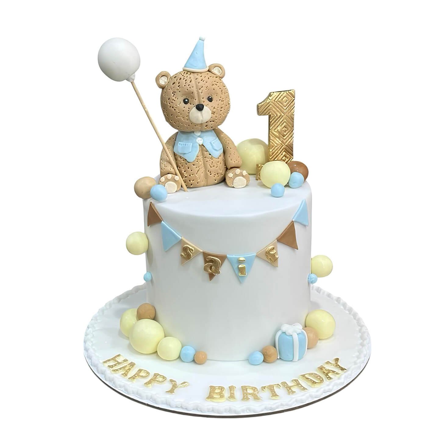 Bear 1St Birthday Cake
