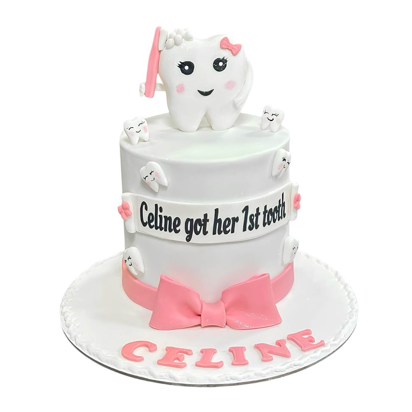 Happy First Tooth Cake