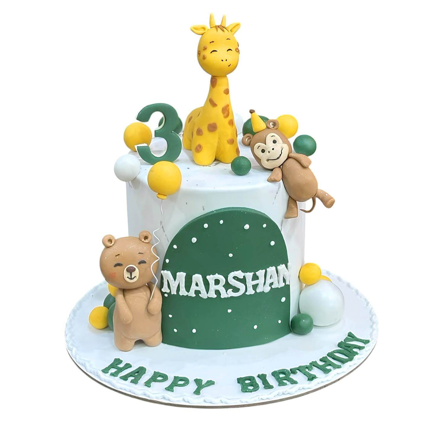 Jungle theme birthday cake