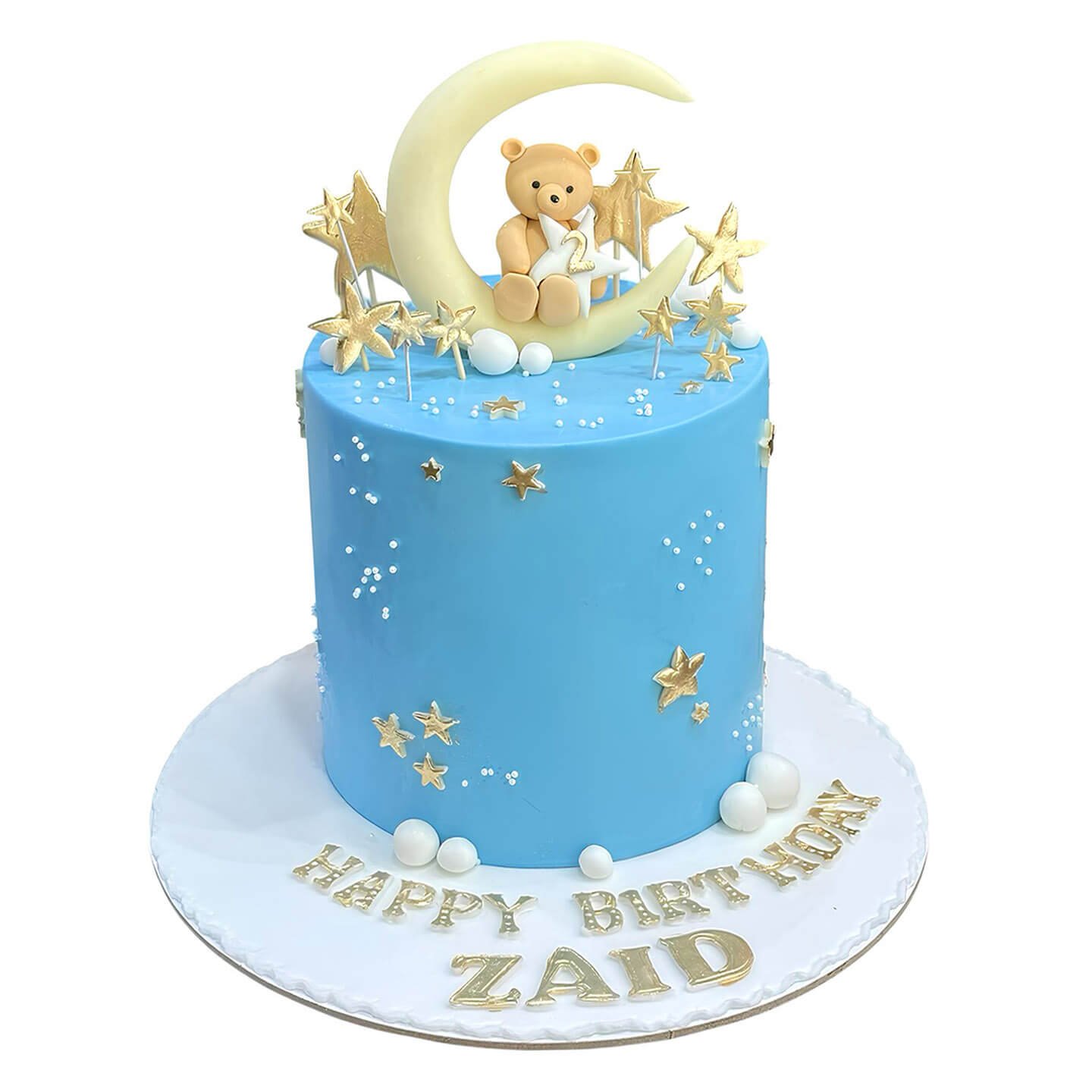 Moon and Stars Bear Cake