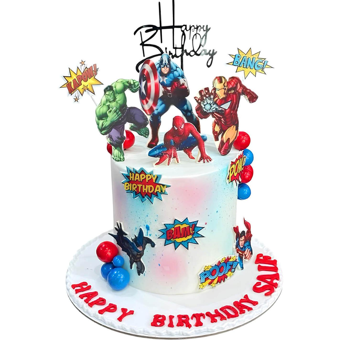 Superhero Birthday Cake Design