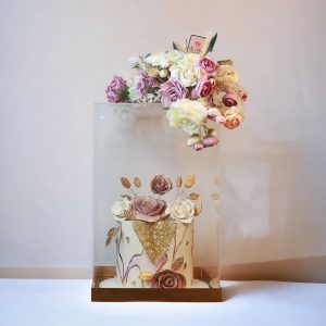 Cake in flower box
