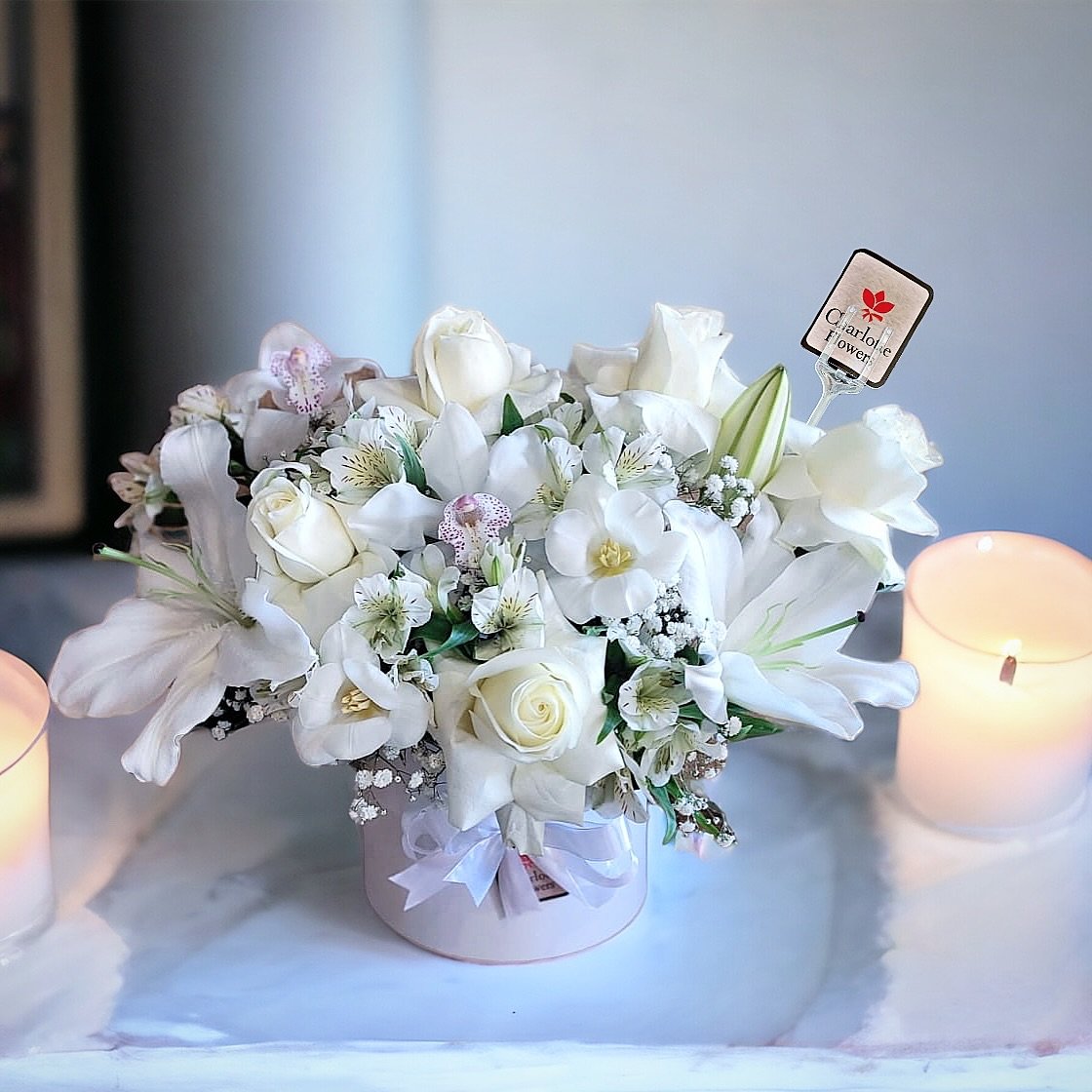 White Flower Box