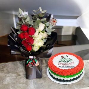 UAE National Day Cake and Flowers