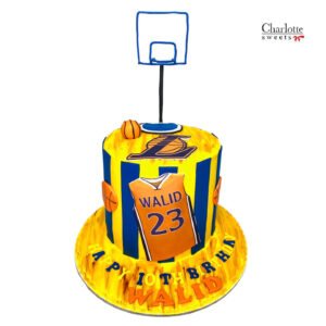 cake with basketball design