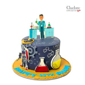 Scientist Birthday Cake