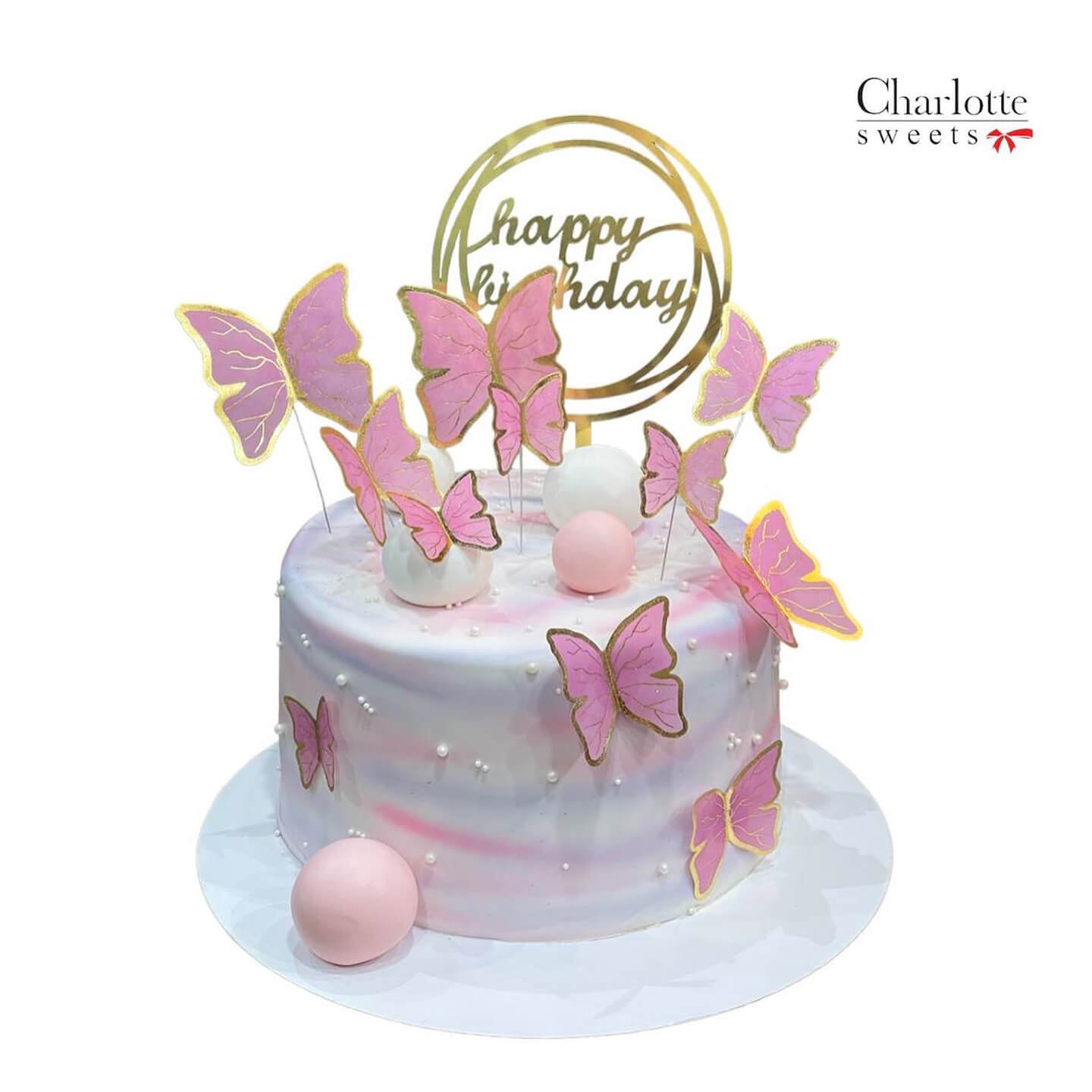 Pink Cake Butterfly