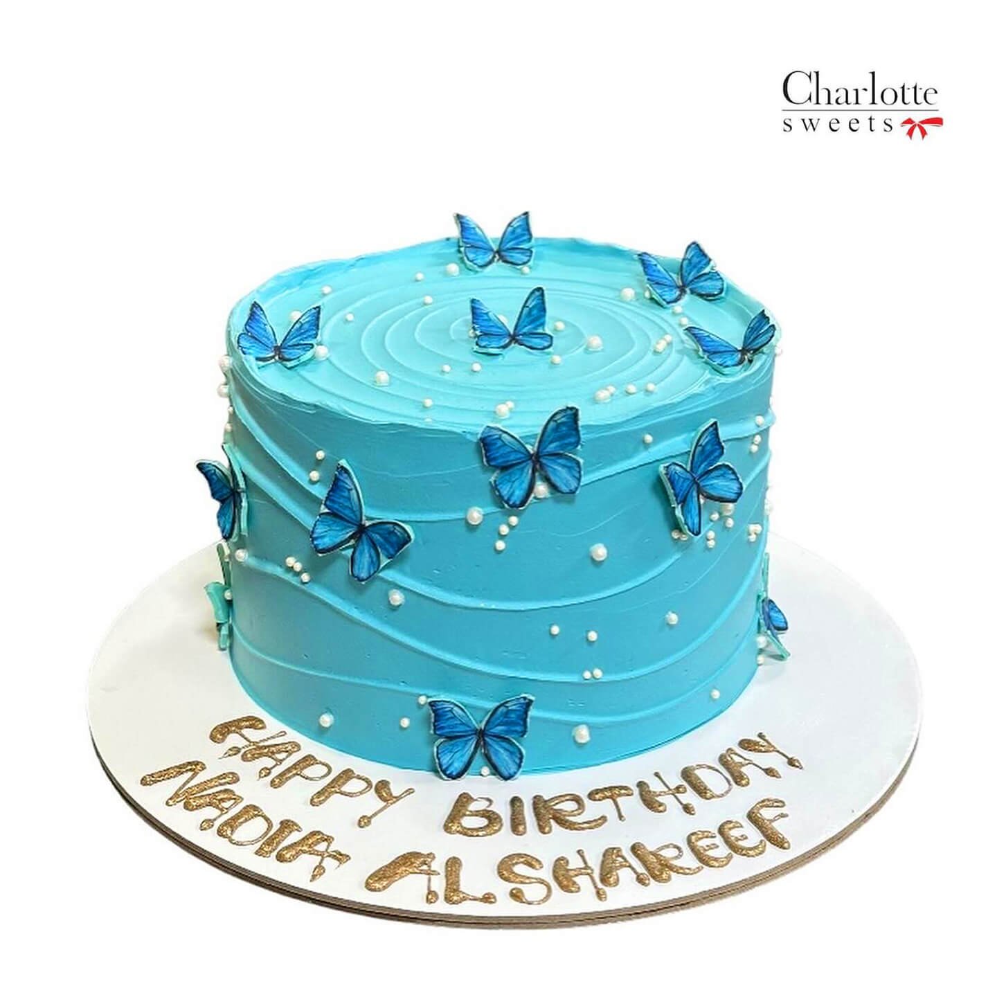 Blue Butterfly Cake