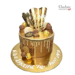 Gold Birthday Cake