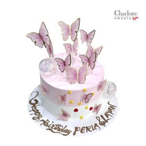 Pink Butterfly Cake