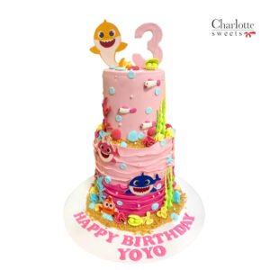 Baby shark cake 2 tier