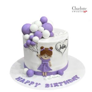 Purple and White Cake