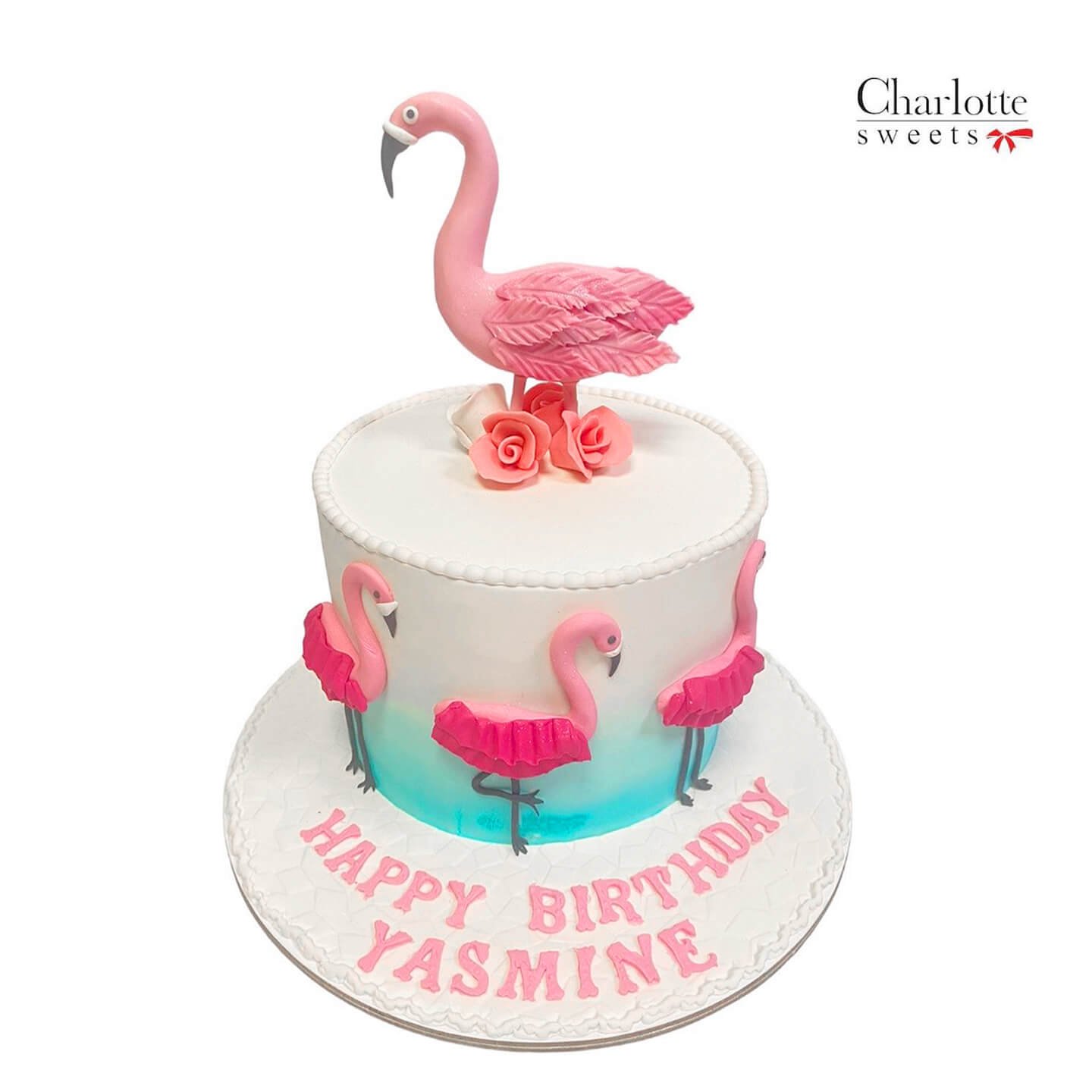 Flamingo On a Cake