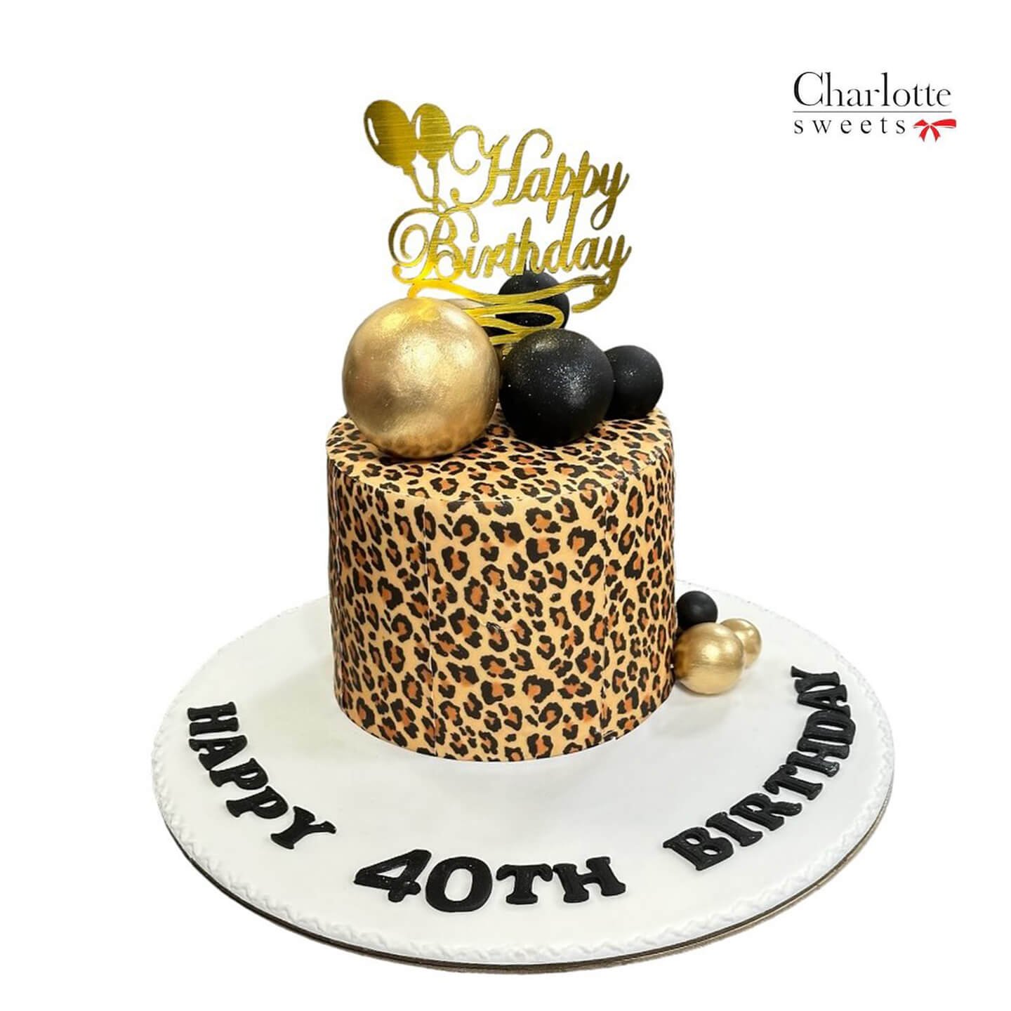 Leopard Birthday Cake