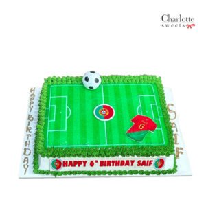 Football Pitch Birthday Cake