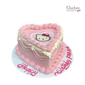 Hello Kitty Heart Cake