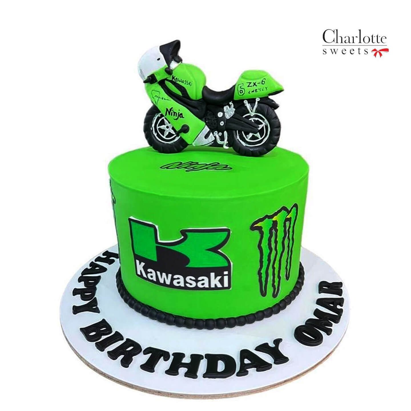 Kawasaki Bike cake