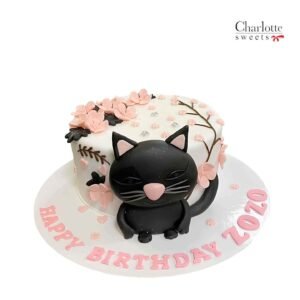 Cute Black Cat Cake