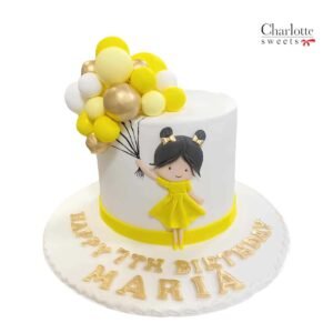 Cake with Yellow Spheres