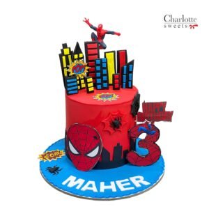 Customized Spiderman Cake