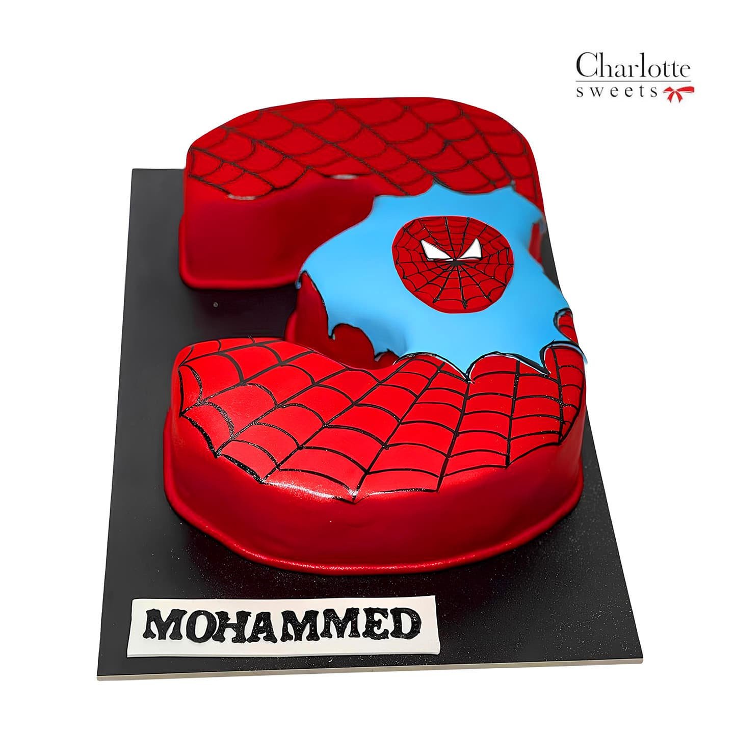 Number 3 Spiderman Cake