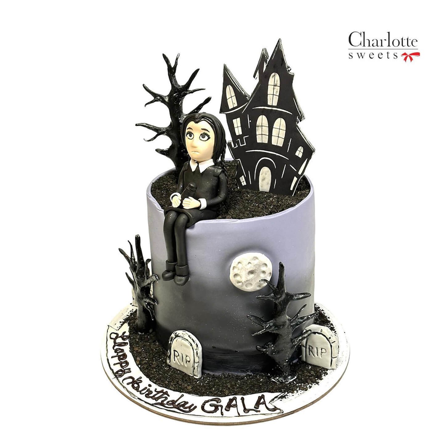 Wednesday Addams Cake