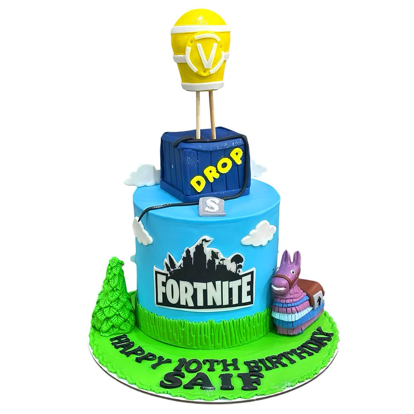 Fortnite Theme Cake