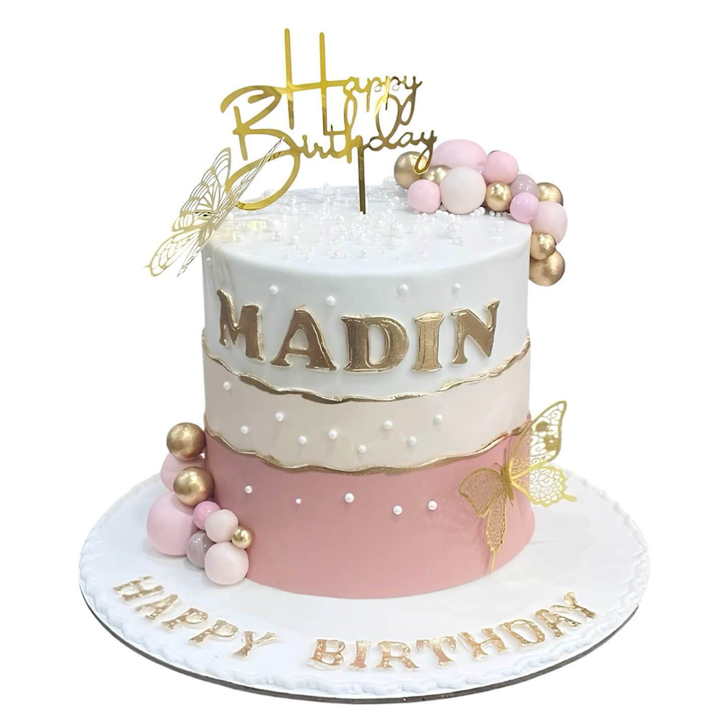 Gold and Pink Cake