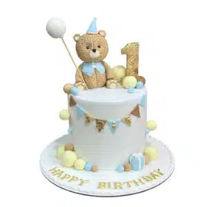 Bear 1St Birthday Cake