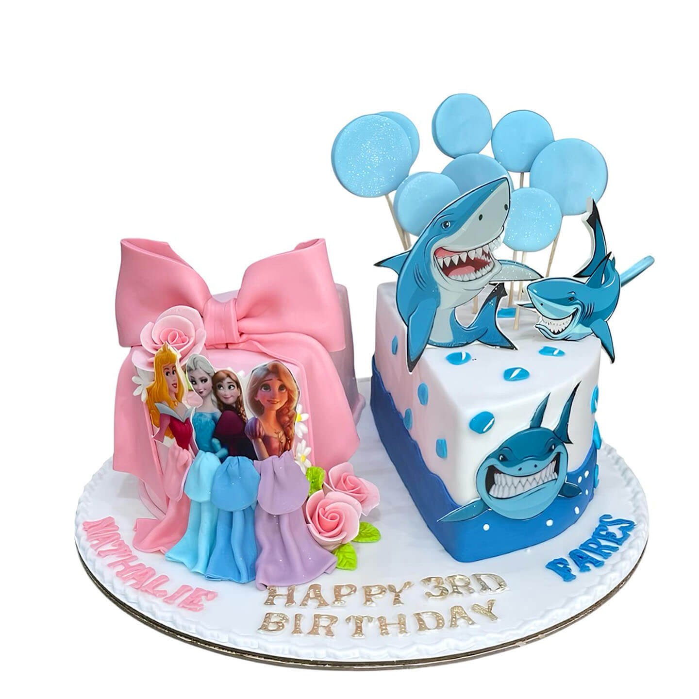 Princess and Shark cake